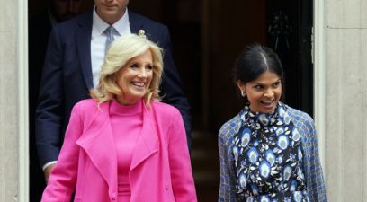 Jill Biden Meets Sunak’s Wife Akshata Murty At Downing Street