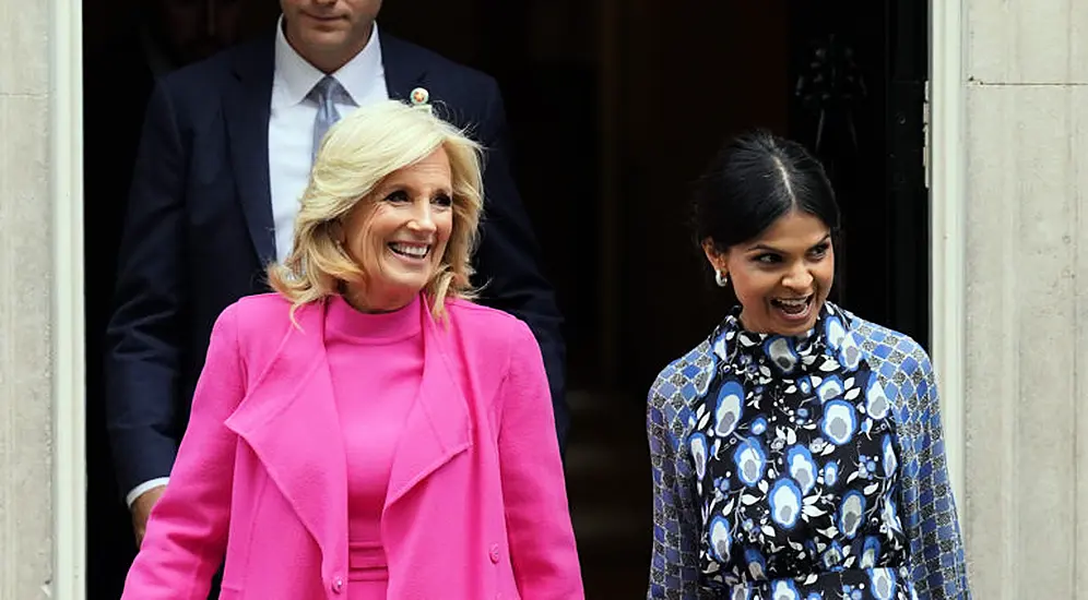 Jill Biden Meets Sunak’s Wife Akshata Murty At Downing Street