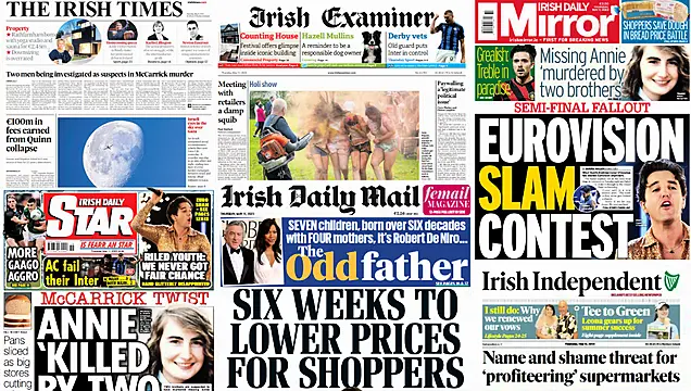 What The Papers Say: Thursday's Front Pages