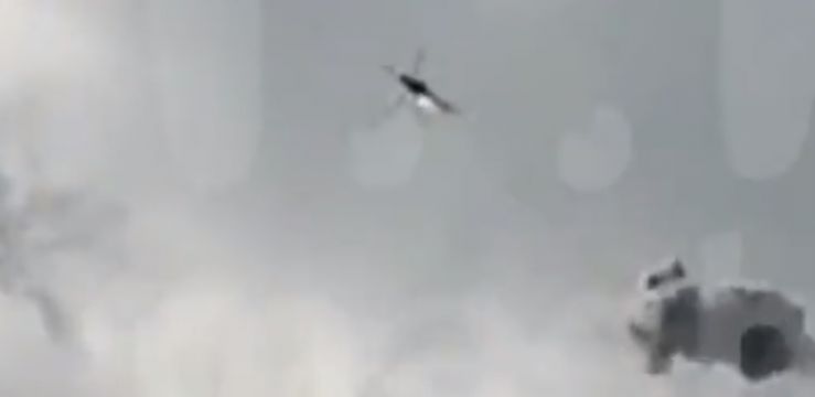 Videos Show Helicopter Apparently Shot Down In Russia, Near Ukrainian Border
