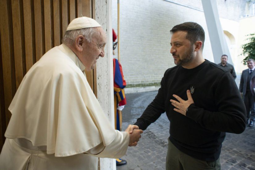 Pope Francis Meets Ukrainian President Volodymyr Zelensky At Vatican