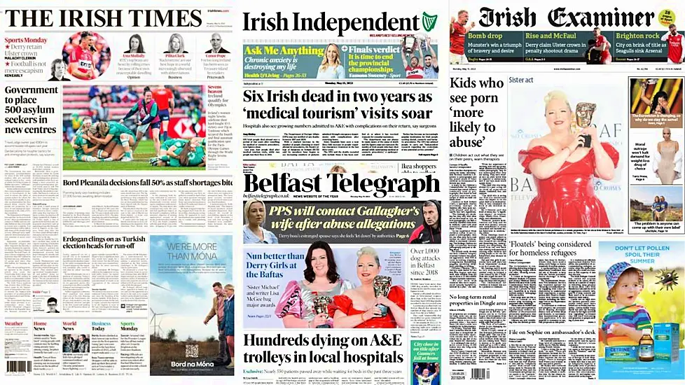 What The Papers Say: Monday's Front Pages