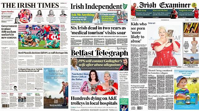 What The Papers Say: Monday's Front Pages