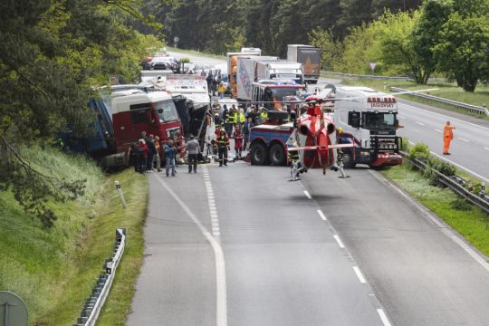 One Dead And 59 Injured In Crash Between Bus And Truck In Western Slovakia