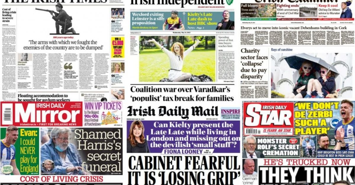 What the papers say: Wednesday’s front pages