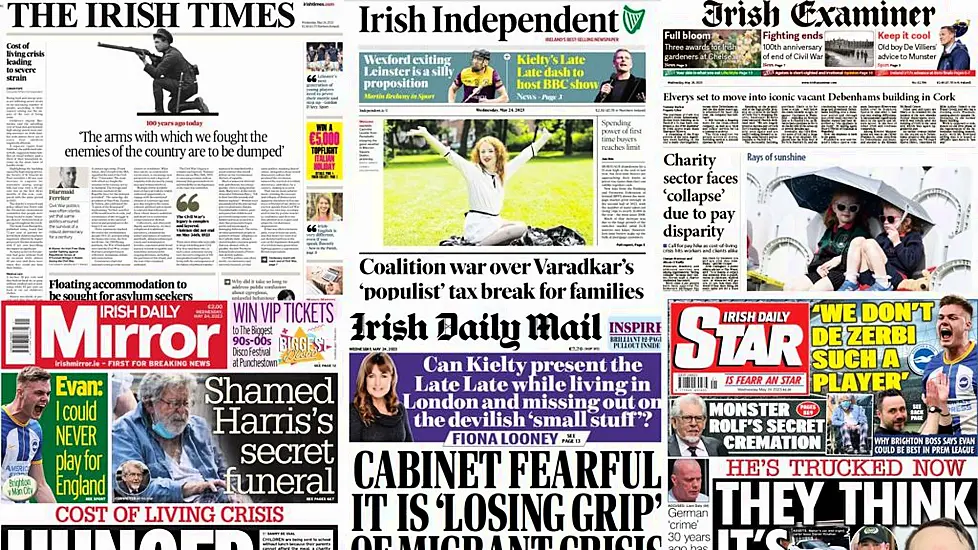 What The Papers Say: Wednesday's Front Pages