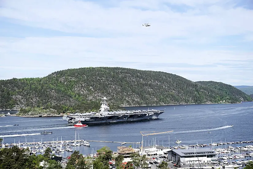 Us Aircraft Carrier Arrives In Oslo On First Foreign Call