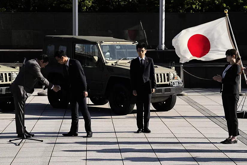 Japan Holds Ceremony Marking Donation Of Military Vehicles To Ukraine