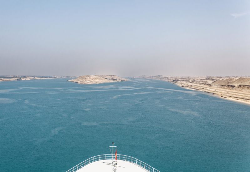 Ship Runs Aground In Suez Canal