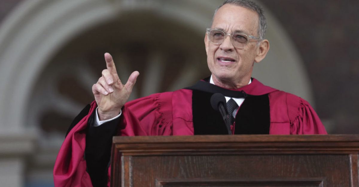 Tom Hanks tells Harvard graduates truth is no longer a public service benchmark