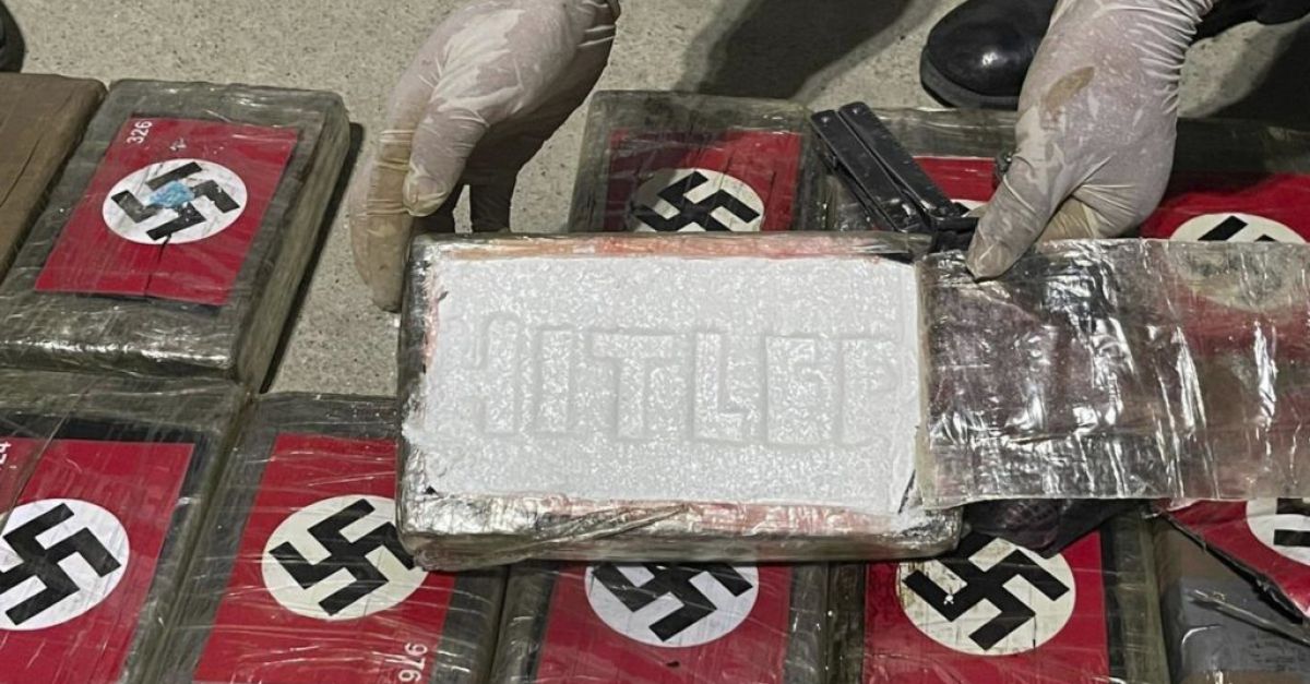 Cocaine packets with Nazi flag printed on the outside seized in Peru