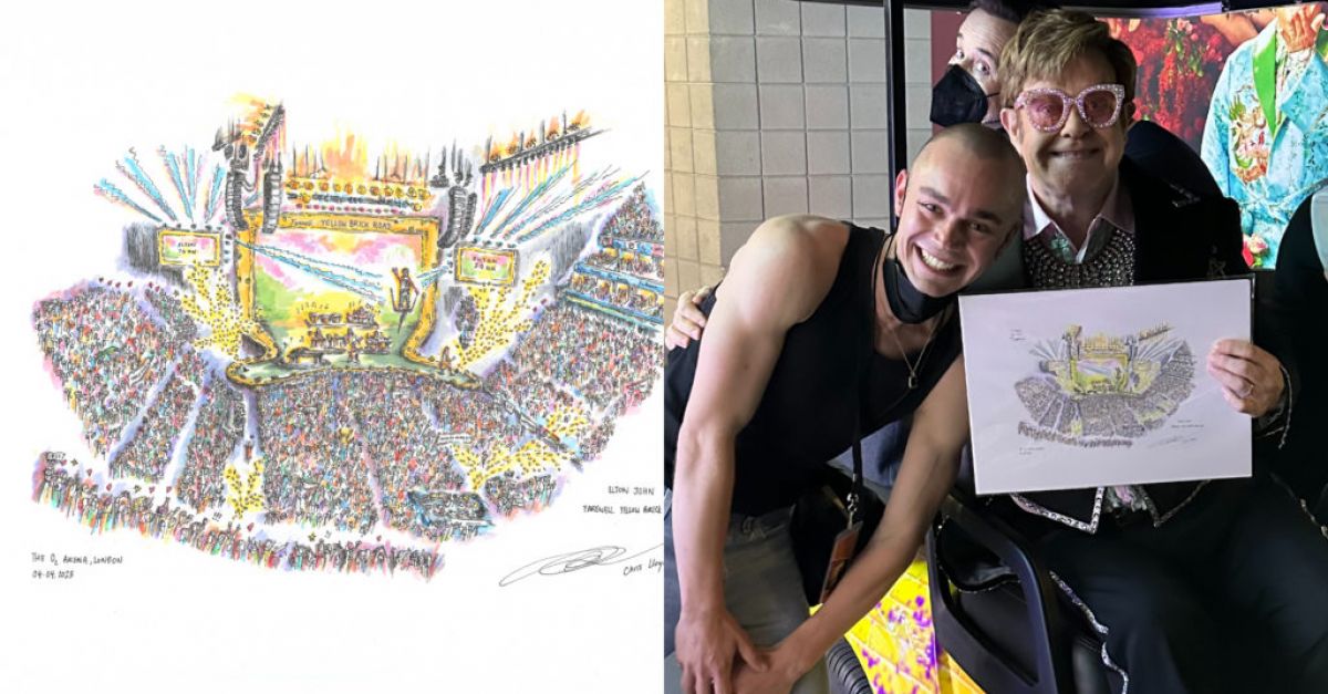 Artist who sketches concerts from the crowd hopes to capture Taylor Swift show