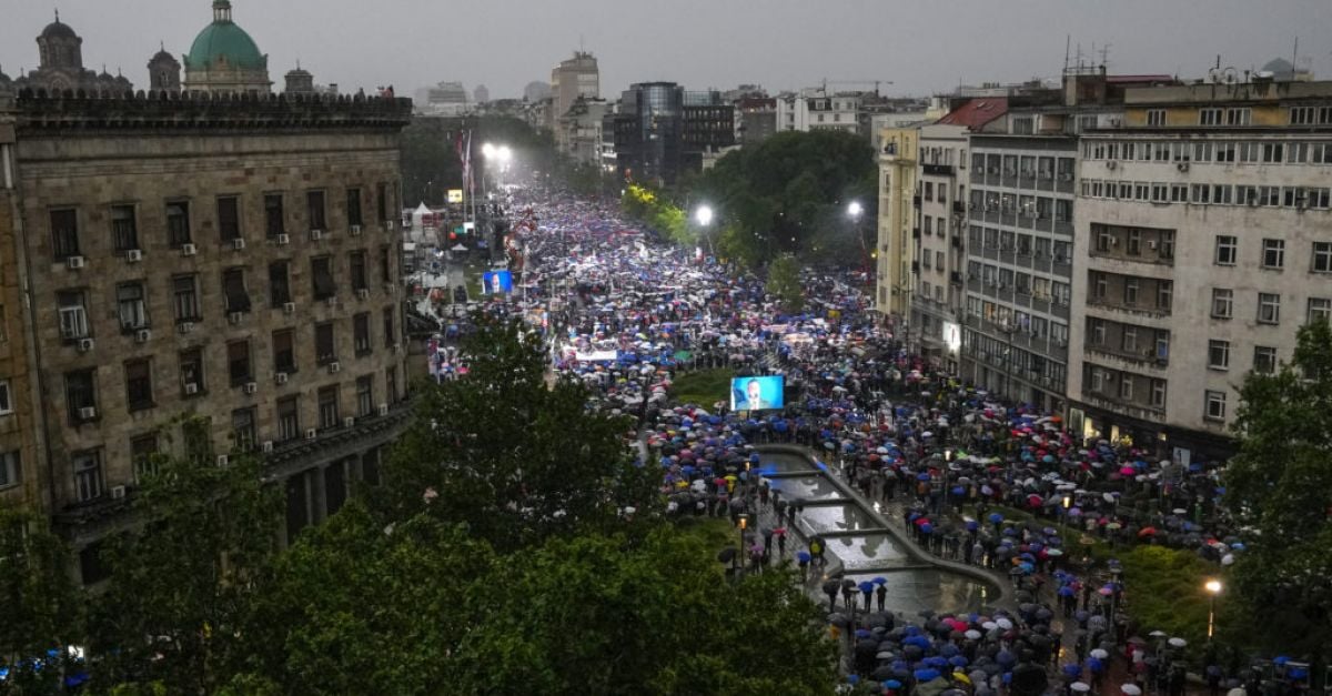 Thousands join pro-government rally in Serbia amid discontent after shootings