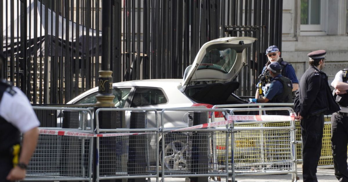 Man released after Downing Street crash but charged with separate offence