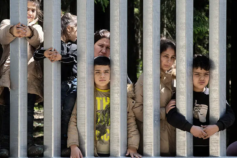 Migrants With Children Stuck At Poland’s Border Wall