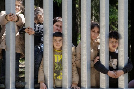 Migrants With Children Stuck At Poland’s Border Wall