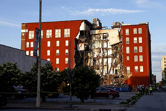 Rescue Operation Under Way After Iowa Apartment Building Partially Collapses