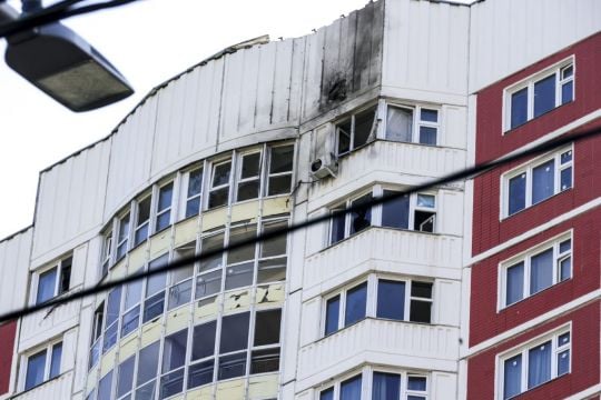 Russia Says Ukraine Drones Damaged Moscow Buildings In Pre-Dawn Attack