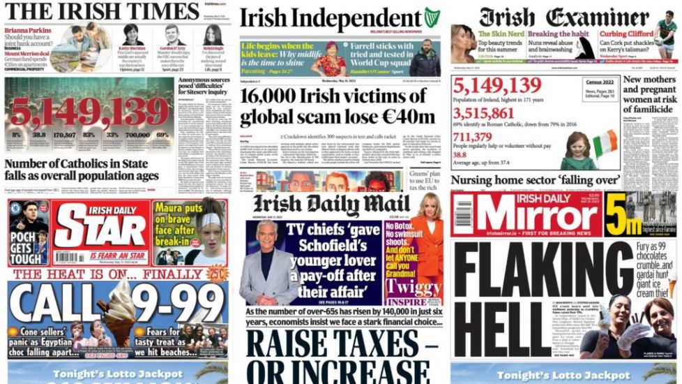 What The Papers Say: Wednesday's Front Pages