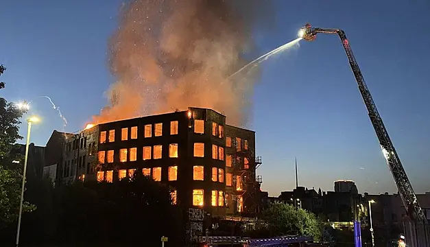 Belfast City Centre Streets Cordoned Off After Blaze In Derelict Building