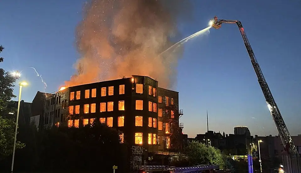 Belfast City Centre Streets Cordoned Off After Blaze In Derelict Building