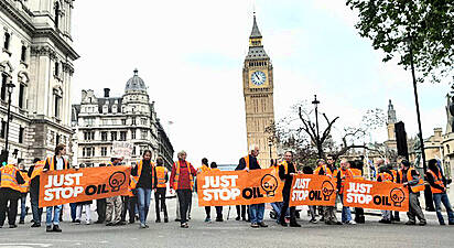 Just Stop Oil Protesters Arrested In Parliament Square