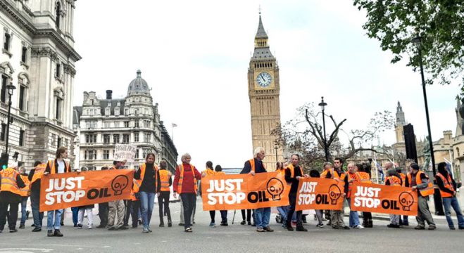 Just Stop Oil Protesters Arrested In Parliament Square