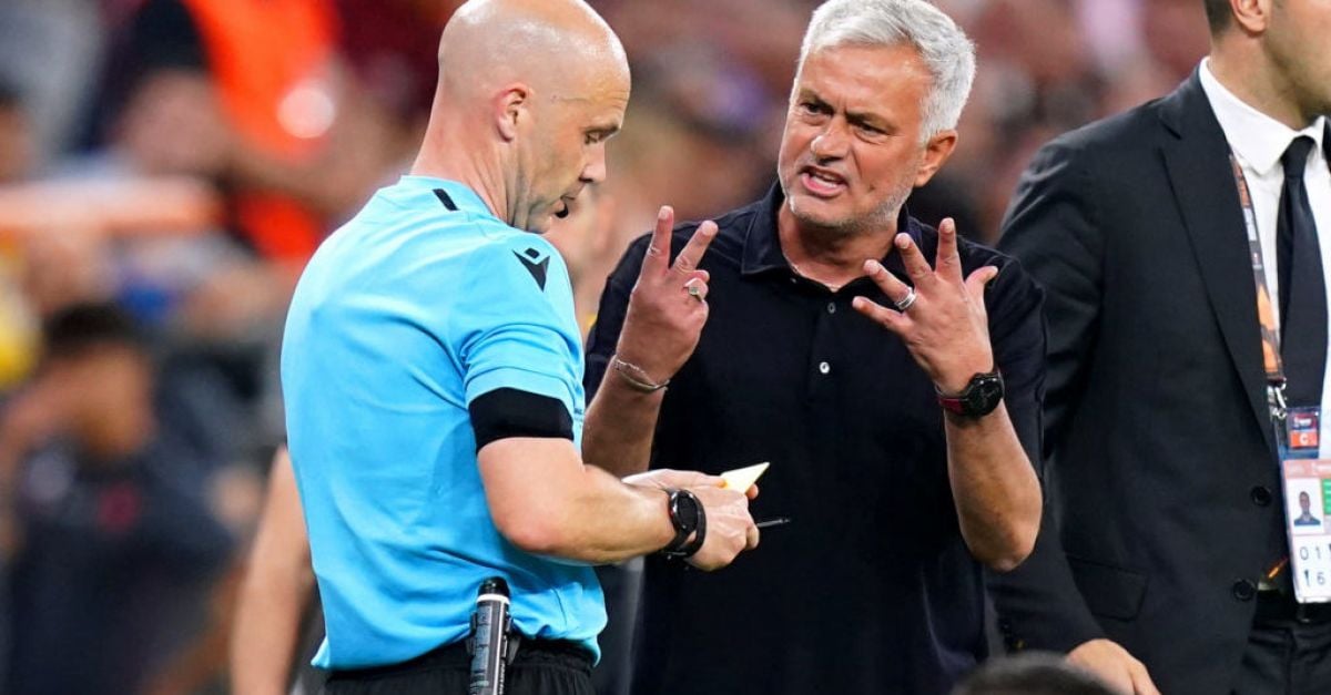 Uefa awaits reports following Jose Mourinho’s rant at referee Anthony Taylor