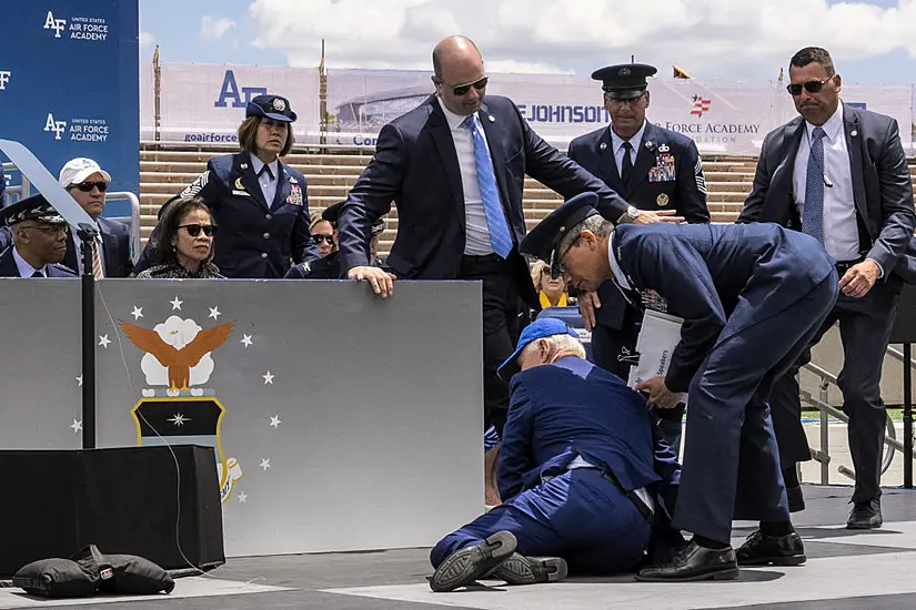 Joe Biden Falls Over After Speech To Us Air Force Academy Graduates