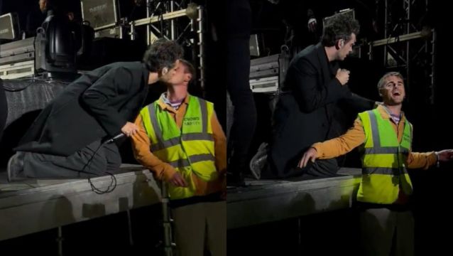 The 1975’S Matty Healy Kisses Crowd Safety Worker Mid-Performance In Denmark