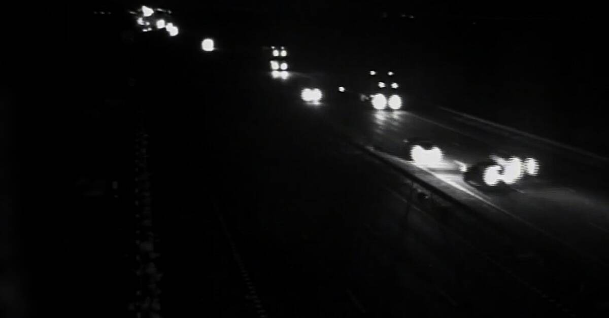 Footage shows crash caused by drunk woman driving wrong way on motorway