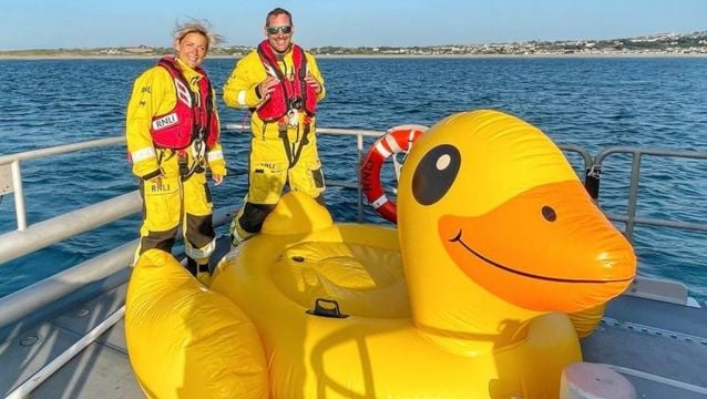 Three People Rescued After Giant Inflatable Duck Drifts Out To Sea