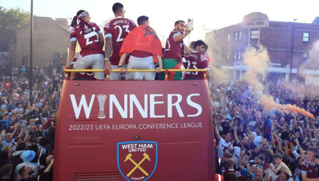 West Ham Fans Line Streets To Toast Europa Conference League Champions