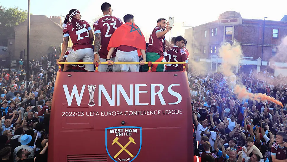 West Ham Fans Line Streets To Toast Europa Conference League Champions