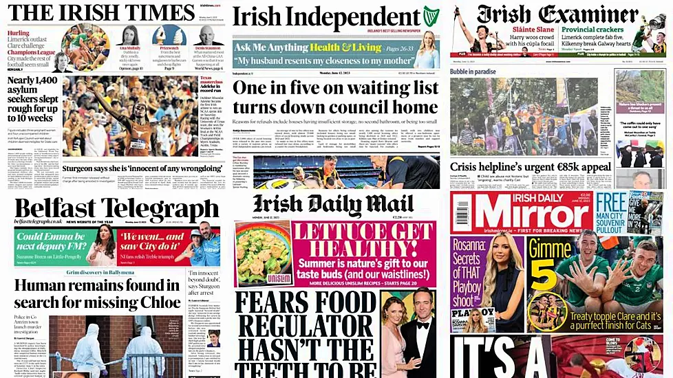 What The Papers Say: Monday's Front Pages