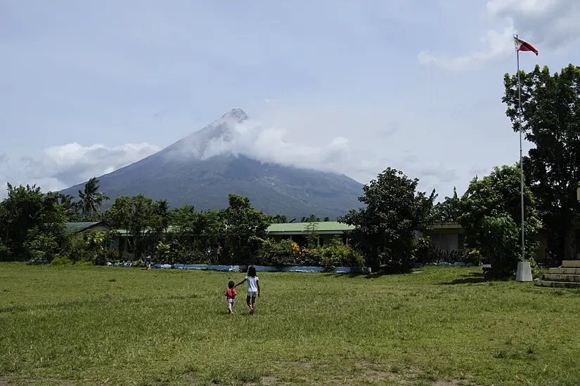 Thousands Of Villagers Flee From Erupting Volcano In Philippines