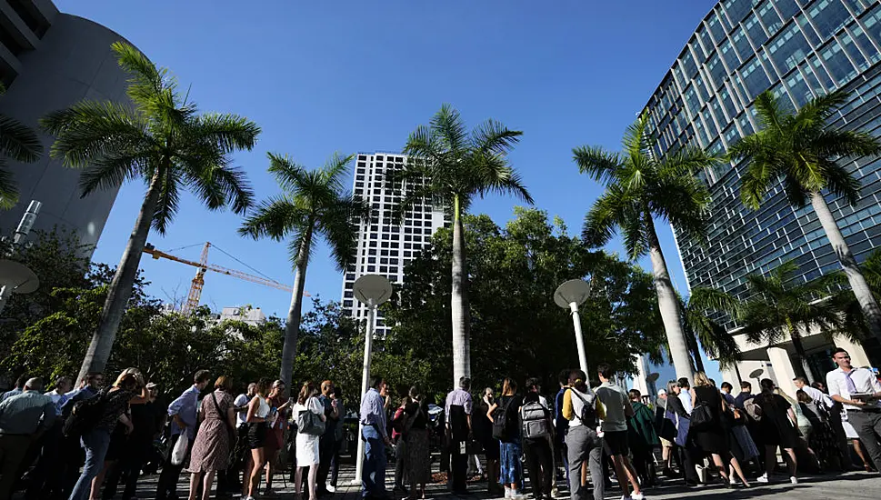 Media Outnumber Protesters At Miami Court Before Trump's Appearance