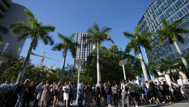 Media Outnumber Protesters At Miami Court Before Trump's Appearance