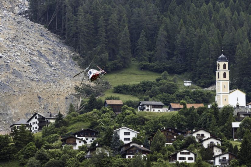 Lucky Escape For Village As Massive Rockslide Just Misses It