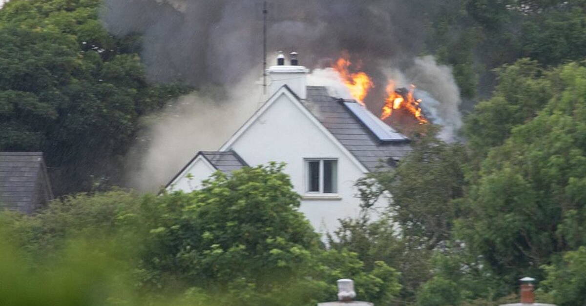 House catches fire after being struck by lightning in Clare
