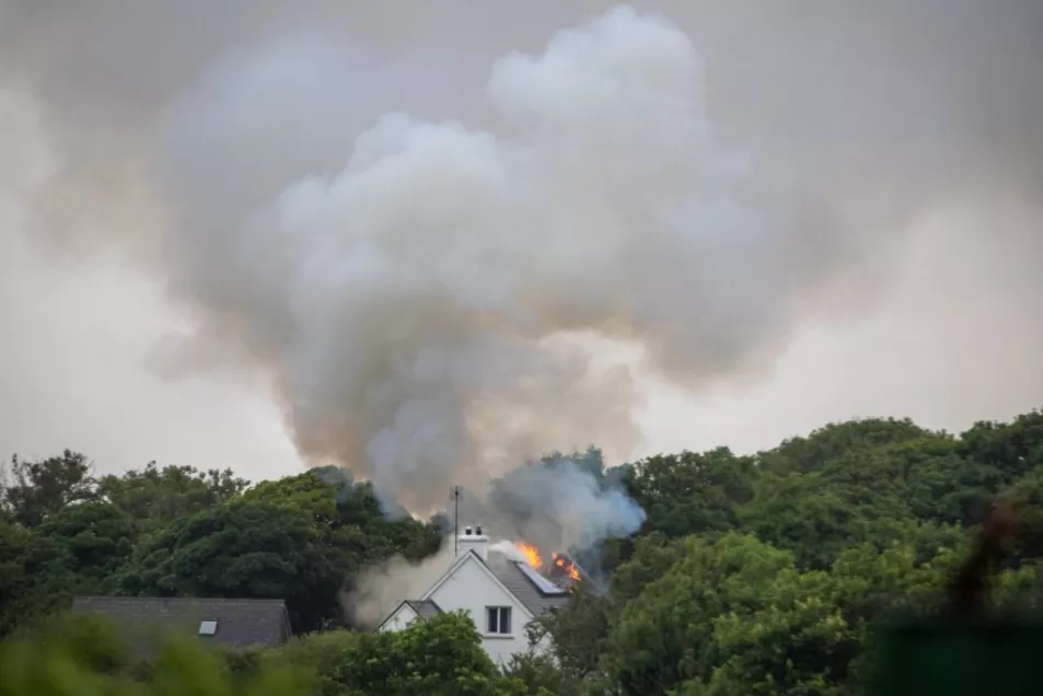 House Catches Fire After Being Struck By Lightning In Clare 