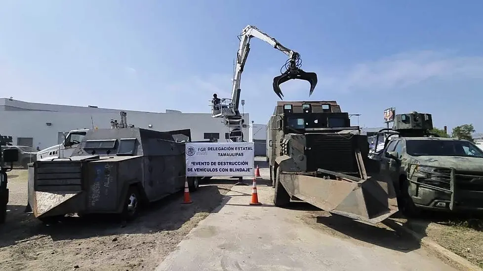 Mexican Authorities Destroy 14 Homemade Armoured Cars Used By Drug Cartels