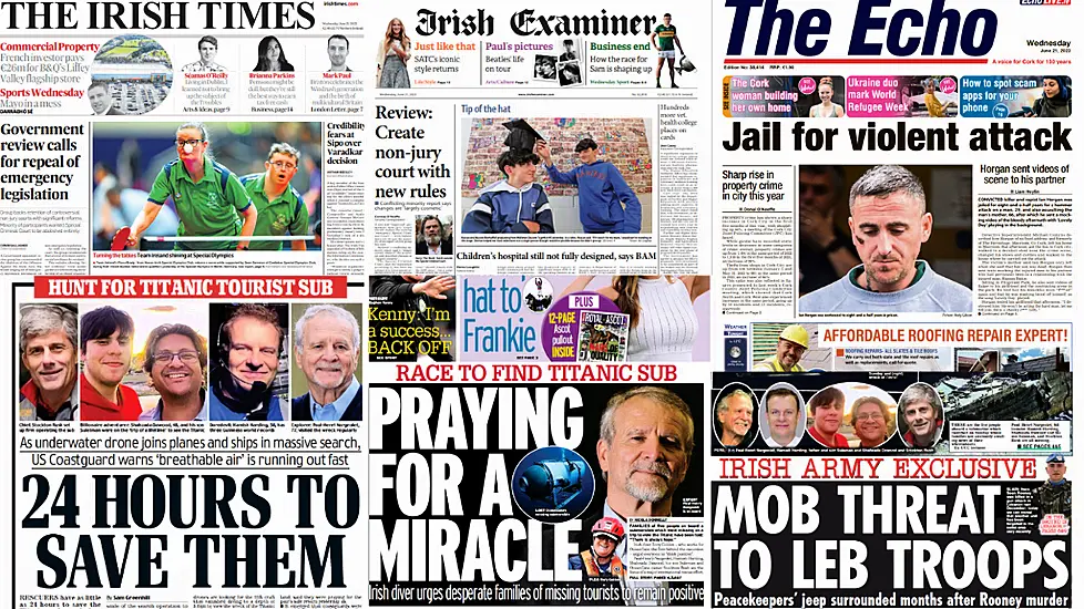 What The Papers Say: Wednesday's Front Pages