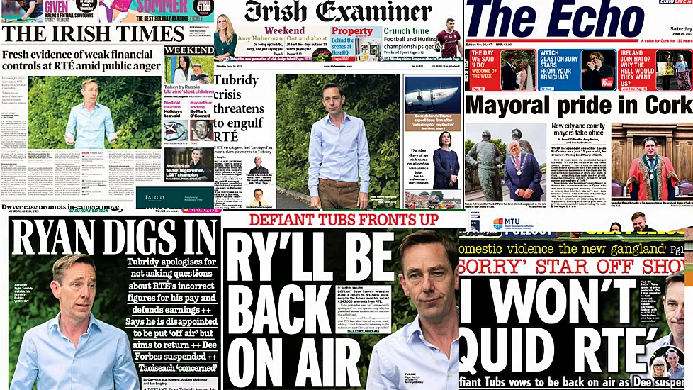 What The Papers Say: Saturday's Front Pages