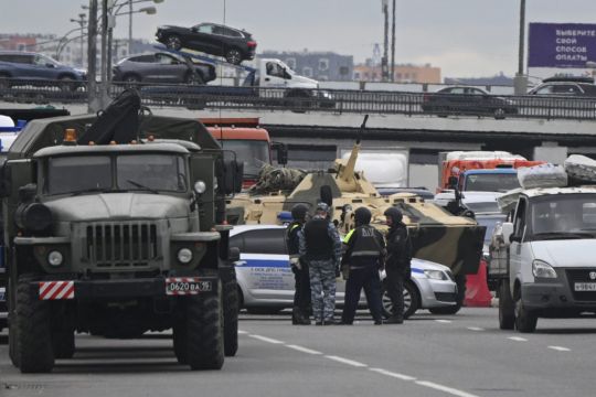 Kremlin Tightens Security As Wagner Group Rebels Head Towards Moscow