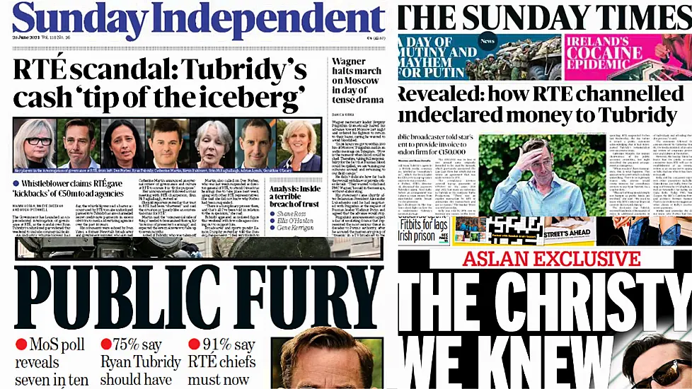 What The Papers Say: Sunday's Front Pages