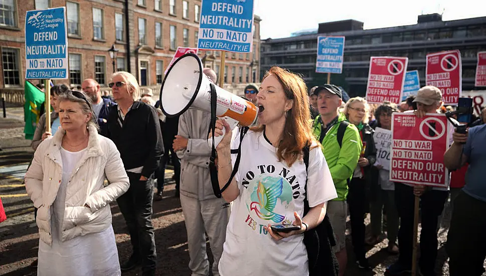 Anti-War Protest Outside Major Security Forum In Dublin