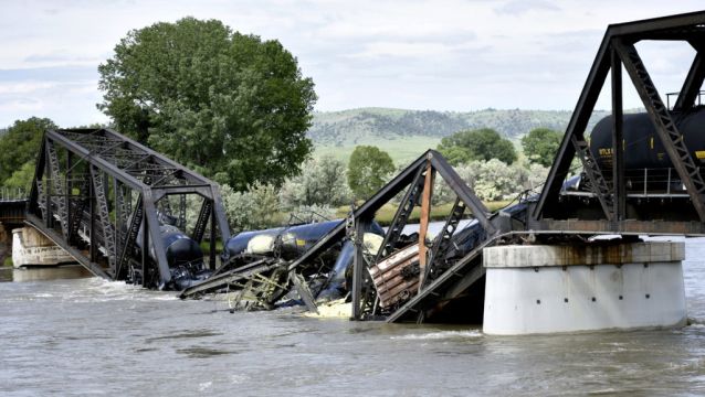 Clean-Up Begins After Train With Hazardous Load Falls Into Yellowstone River