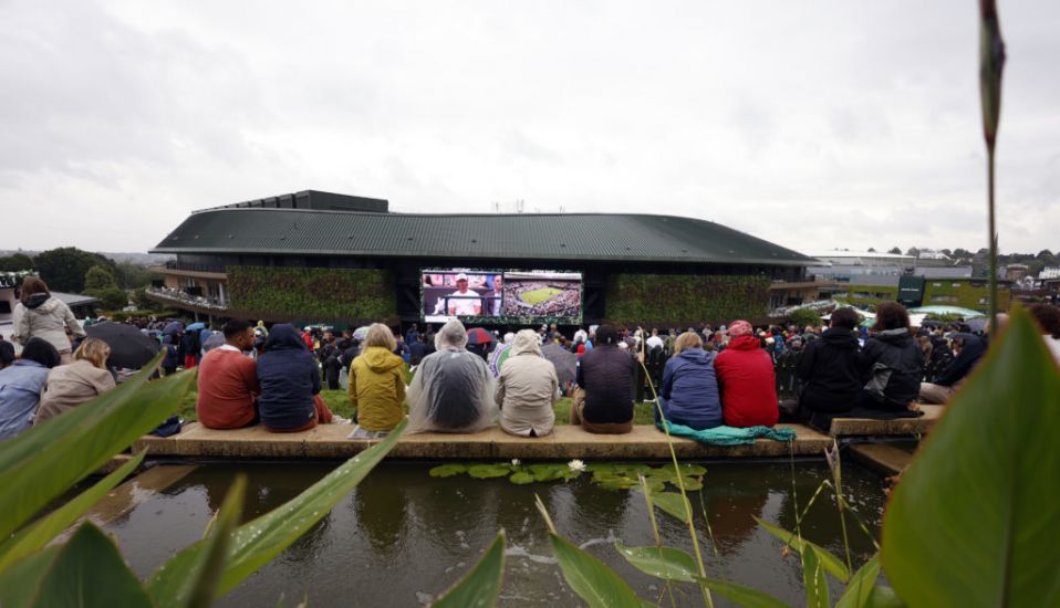 All Play Stopped On Wimbledon Outside Courts After Consistent Rain On Day Two