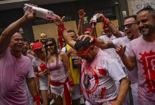Thousands Party In Pamplona As Firework Blast Begins Bull-Running Festival
